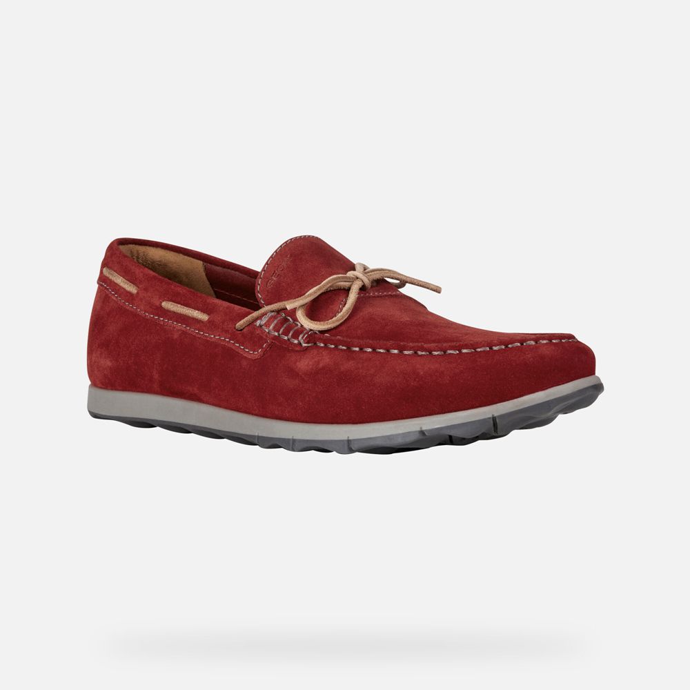 Geox Erkek Loafers Kırmızı - Calarossa - JSX-527036